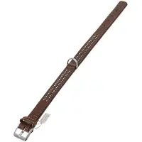 Karlie Vintage Diamonds 2 Lines Dog Collar Marron 30 cm x 17 mm