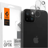 Spigen GLAStR Optik Camera Lens Protector - protection de l'îlot photo (lot de 2) pour Apple iPhone 15 / 15 Plus - Transparent