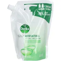 Dettol Hydrating Gel Lavant Antibactérien Aloe Vera Recharge 500 ml Savon