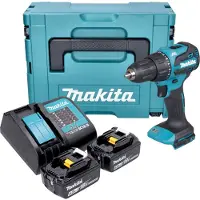 Makita Perceuse à percussion sans fil DHP 490 SGJ 18 V 65 Nm Brushless + 2 batteries 6,0 Ah + chargeur + Makpac