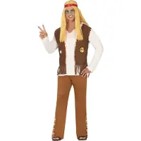 Guirca Hippie Flower Men Costume Marron M