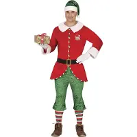 Fiesta Santa Helper Men Costume Rouge L