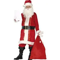 Guirma Santa Claus Men Costume Rouge M