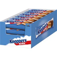 Knoppers® Nutbar Barre Noisette Chocolat Croustillant 25x40g Snack Gourmand Énergie Rapide 1kg