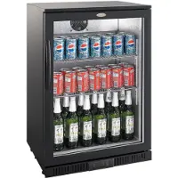 CombiSteel Réfrigérateur à boissons 1 porte - 128 litres, verrouillable, éclairage LED