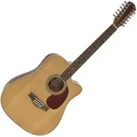 Gear4Music Dreadnought Cutaway 12 String Acoustic Guitar by Natural