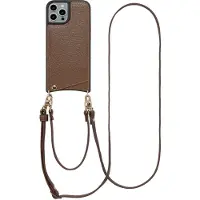 Selencia Coque de télephone Nova avec cordon et porte-cartes Apple iPhone 15 Pro - Mocha Brown