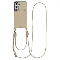 Selencia Coque de télephone Nova avec cordon et porte-cartes pour Samsung Galaxy S25 / S24 - Beige
