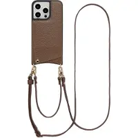 Selencia Coque de télephone Nova avec cordon et porte-cartes Apple iPhone 14 Pro - Mocha Brown