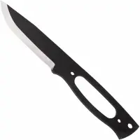 Nordic Knife Design Forester 100 CB 5001, Black Stainless Sandvik 12C27, Curly Birch, Brass Hardware, couteau fixe, kit de construction