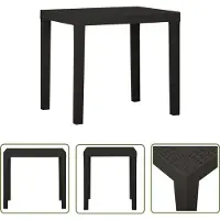 The Living Store Table de jardin anthracite 79x65x72 cm plastique