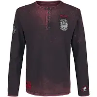Rock Rebel by EMP T-shirt manches longues de - Through The Glass - M - XXL - pour Homme - bordeaux - Taille M