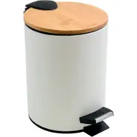Article Sans Marque Poubelle de salle de bains SPIRELLA Adonis 3 litres blanc bois