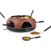 Tristar Appareil à pizza, gril, raclette 3en1 pour 6 personnes Ø25cm & pelle à pizza & poêlons