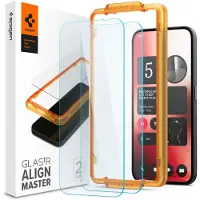 Spigen Protection d'écran en verre trempé GLAStR Fit 2 Paquets + Applicator Nothing Phone (2a) / (2a) Plus