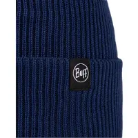 Buff Knitted Beanie Bleu