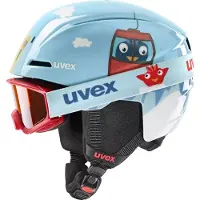 Uvex Viti Set, casque de ski + masque de ski, junior, bleu clair