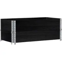 vidaXL Jardinière noir 100x50 cm bois massif de pin