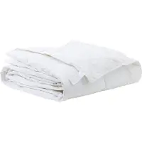 vidaXL : Couverture de lit 240 x 220 cm, idéale pour le printemps et l'automne, en duvet blanc, respirante