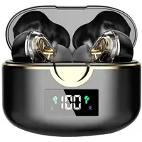 INF Casque sans fil Bluetooth 5.0 avec deux haut-parleurs dynamiques Black