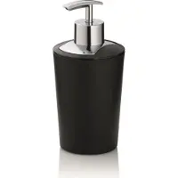 kela Distributeur de savon noir et argenté