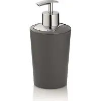 kela Distributeur à savon - - Marta - Contenance 350ml - En plastique - Gris et chrome