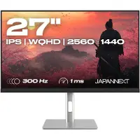 Japannext Ecran PC Gaming JN-IPS27G300Q-HSP 27" 300 Hz WQHD Argent et Noir