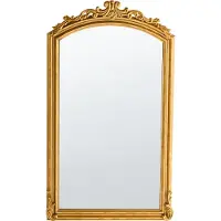 Beliani Miroir GORGES 55 cm 96 cm Métal Doré