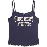 Superdry Ath Ess Graphic Pointele Sleeveless T-shirt Bleu L Femme
