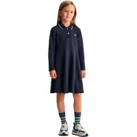 Gant 751135 Long Sleeve Long Dress Bleu 24 Months-4 Years Filles