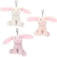 Princess Mimi Filles, Porte-clés, - Plush Bunny Nelly Pendant (413635), Multicolore, Violet, Rose, Gris