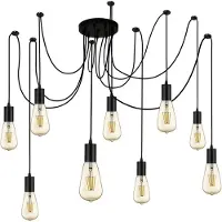 Searchlight Suspension, noir, H 260 cm, SQUIGGLE