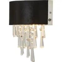 Searchlight Applique Glamour noir avec chrome