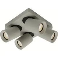 Artdelight Spot en saillie 4 lumières Megano gris orientable