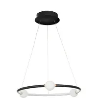 Lyora Suspension Celia noir avec blanc rond horizontal