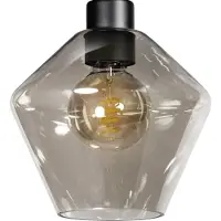 Eth Bendy - abat-jour en verre - Ø 21,5 x 23 cm - fumé