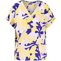 Fynch&Hatton Chemisier jaune / violet foncé / rose / blanc