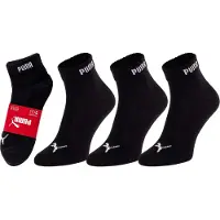 Puma Femmes, Chaussettes de sport, Quarter Chaussettes Quarter Pack 3, Unisexe, Noir, UK 2.5-5 (35 - 38), Noir