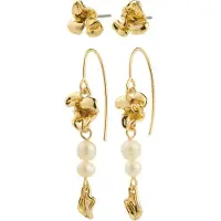 Pilgrim Boucles d'oreilles 'Luis' or / blanc
