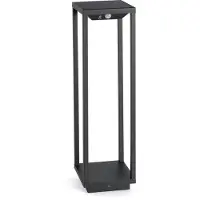 Faro Lampe d'allée solaire à LED SAURA avec détecteur de mouvement IP54 gris foncé