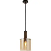 Searchlight Lampe à suspension marron Sweden 1 lumière
