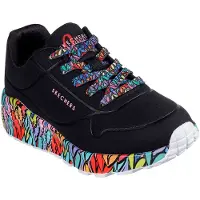 SKECHERS Uno Lite - Subtle Love Sneakers Laag - Zwart - Maat 31