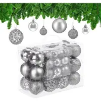 Relaxdays Ensemble de boules de Noël (50x)