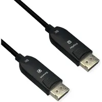Roline Câble DisplayPort v2.1 (AOC), M/M, 50 m (50 m), Câble vidéo, Noir
