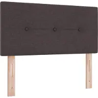 vidaXL Tête de lit LED avec bandes lumineuses LED marron foncé 80 cm tissu