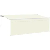 vidaXL Store rétractable Crème 350 x 200 cm Polyester et aluminium