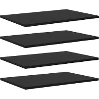 vidaXL Étagère à livres 4 pcs Noir 60 x 40 x 1.5 cm Bois d'ingénierie