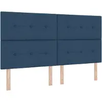 vidaXL Tête de lit LED avec bandes lumineuses LED bleues 180 cm Tissu