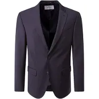 Pierre Cardin Modern Fit Veste bleu, Faux uni