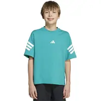 Adidas Future Icons 3 Stripes Short Sleeve T-shirt Bleu 11-12 Years Garçon